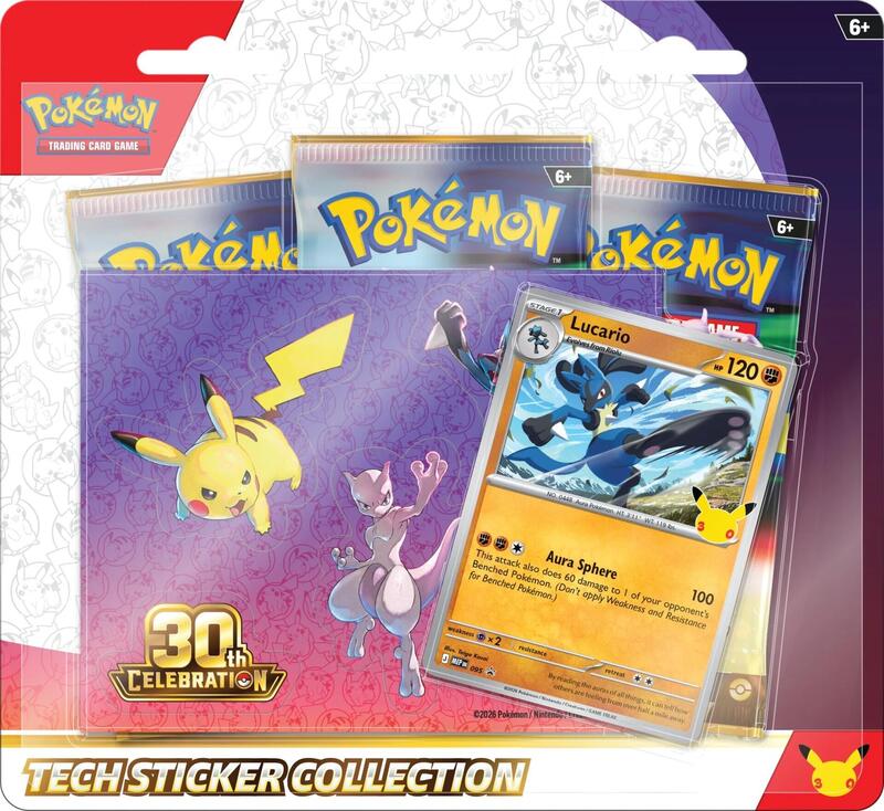 Pokémon – 30th Celebration Tech Sticker Collection: Lucario (Förköp)