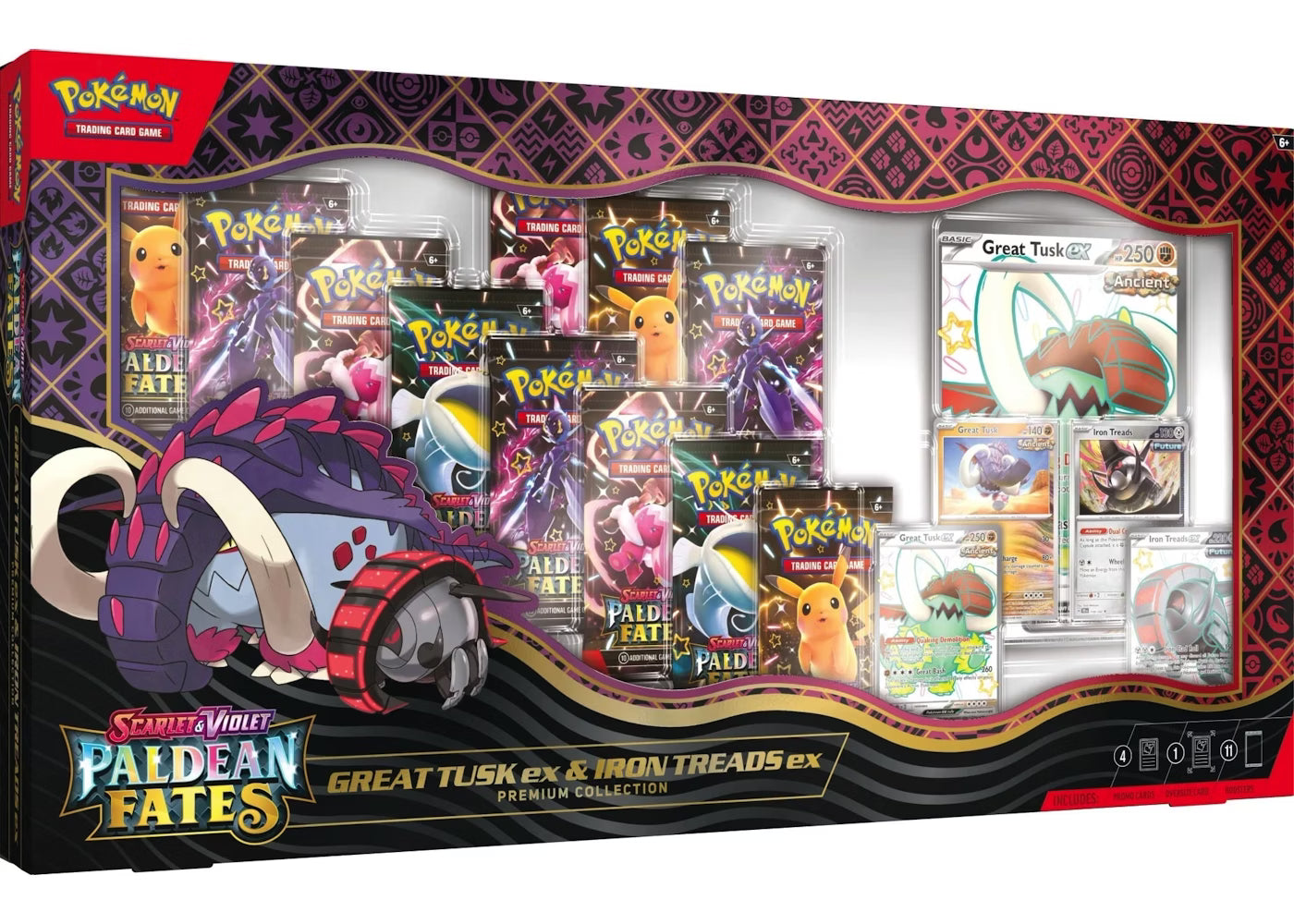 Paldean Fates Premium Collection – Great Tusk ex & Iron Treads ex