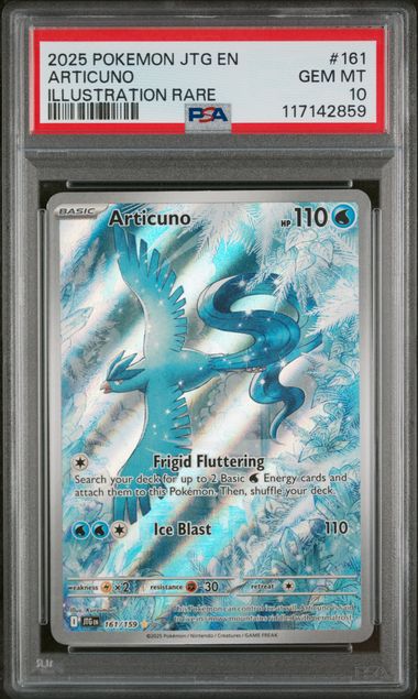 2025 POKEMON JTG EN-JOURNEY TOGETHER #161 ARTICUNO ILLUSTRATION RARE
