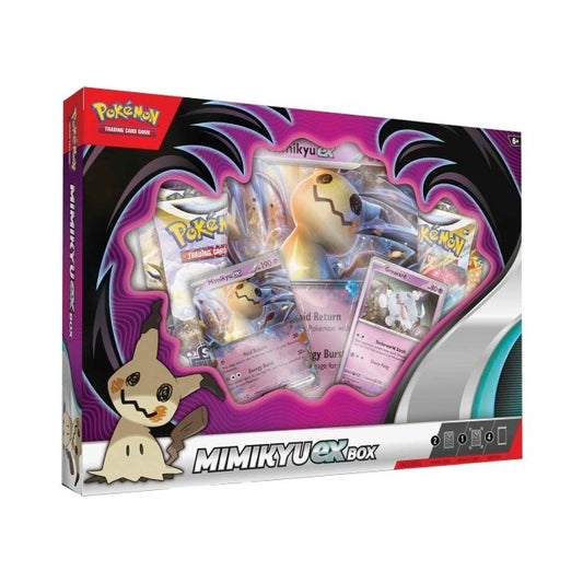 Mimikyu ex Box (Öppnas live) (2 Silver Tempest, 1 Brilliant Stars, 1 Fusion Strike)