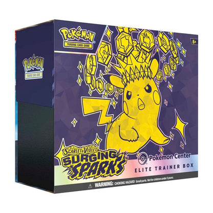 Pokémon Scarlet & Violet-Surging Sparks Pokémon Center Elite Trainer Box (Öppnas live)