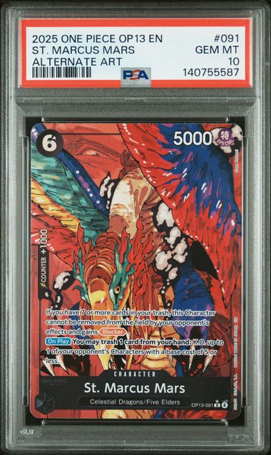 2025 ONE PIECE OP13-CARRYING ON HIS WILL #091 ST. MARCUS MARS ALTERNATE ART