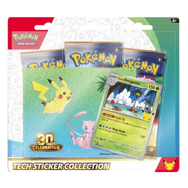 Pokémon – 30th Celebration Tech Sticker Collection: Alolan Exeggutor (Förköp)